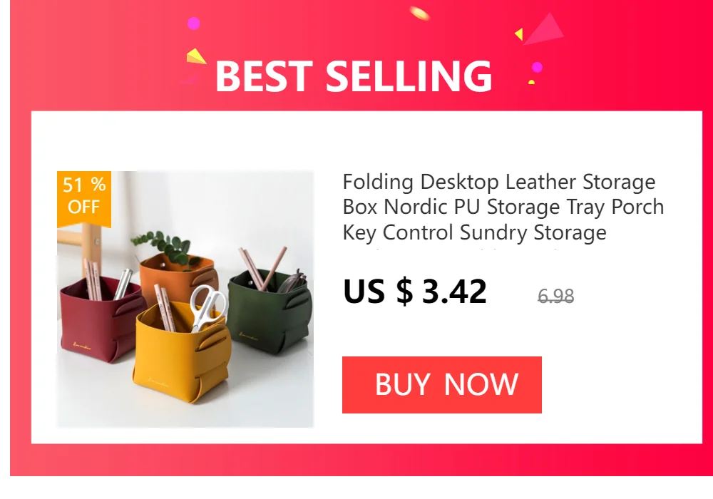 Nordic Stil Leder Ablage Desktop-Organizer Für Schlüssel Schmuck Kosmetische Lagerung Box Klapp Organizer Hause Dekoration – Detail 2