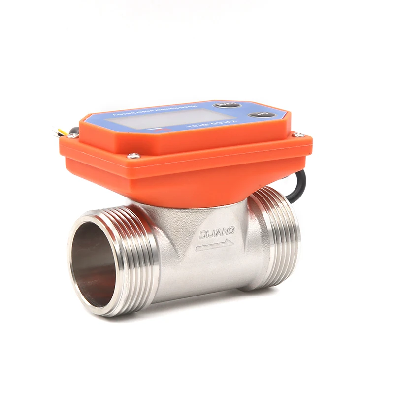 OEM DN32 SS304 Portable Liquid Counter Meter Paddle Wheel Turbine Battery Display Fluid Water Metering 40-460 L/GAL/M3/QTS