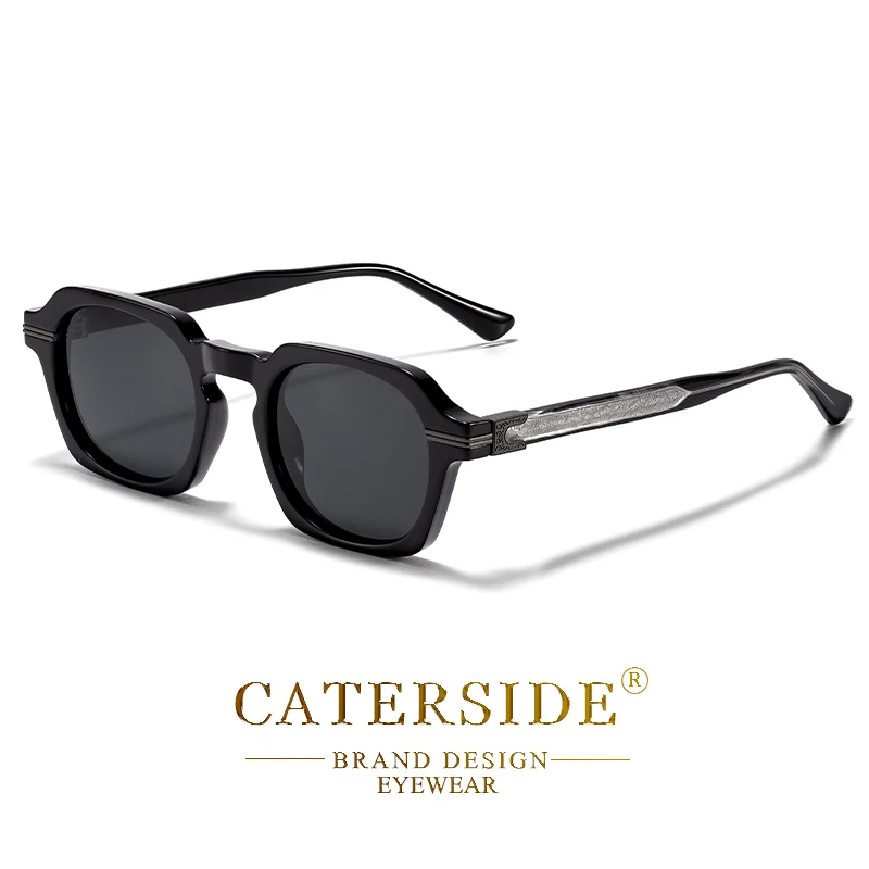 CATERSIDE Vintage Punk Herren-Sonnenbrille, Markendesign, Sonnenbrille mit kleinem Rahmen, Party, Reisen, modische Brille, Geschenk, ideale Wahl – Detail 10