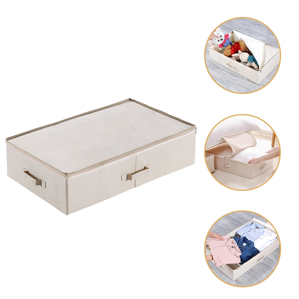 

Foldable Under Bed Storage Containers 210D Polyester Bag for Clothes Blankets Design Saves Space Suitable Storing Toys