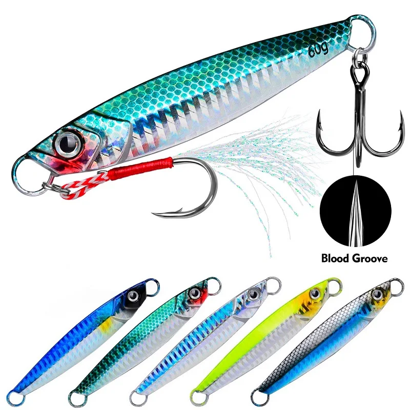 

17g21g24g30g40g60g Jigging Fishing Lure Jerkbait Metal Jig Ascesorios Pesca Swimbait Crankbait Whopper Plopper Isca Artificial