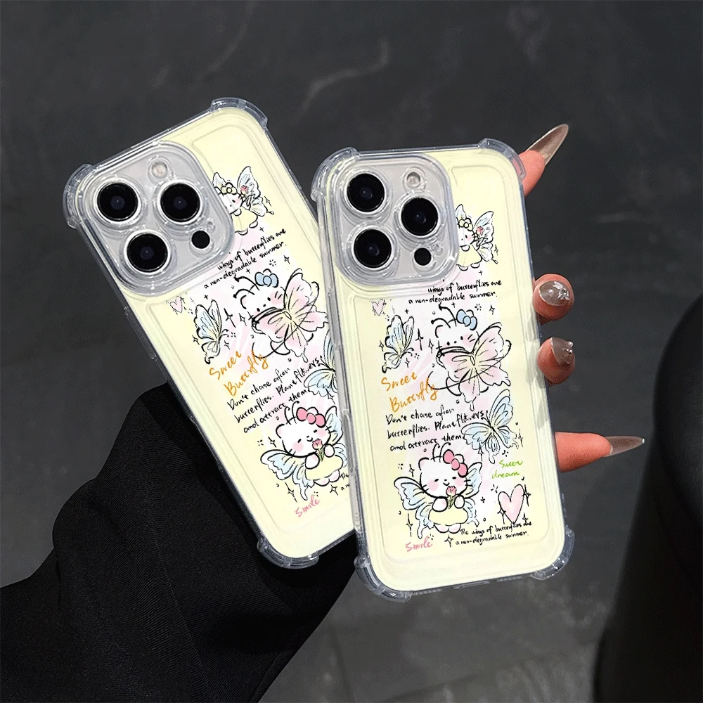 Custodia per telefono trasparente Hello Kitty per IPhone15 Pro Max IPhone 16/15/14/13/12/11/x/xs/xs Max Custodie per telefoni per ragazze Sanrio Kawaii Toys