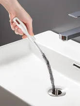 12pcs Super long Pipe Dredging Brush Bathroom Hair Sewer Sink Cleaning Brush Flexible Drain Cleaner Clog Plug Hole Remover Tool