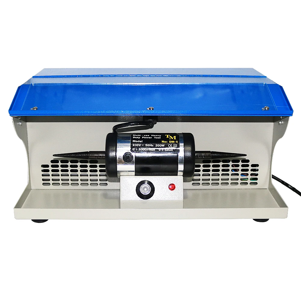 110V/220V Dust-Absorbing Polishing Machine With Dust Collector Desktop Double-Headed Cloth Wheel With Lamp Speed Controller