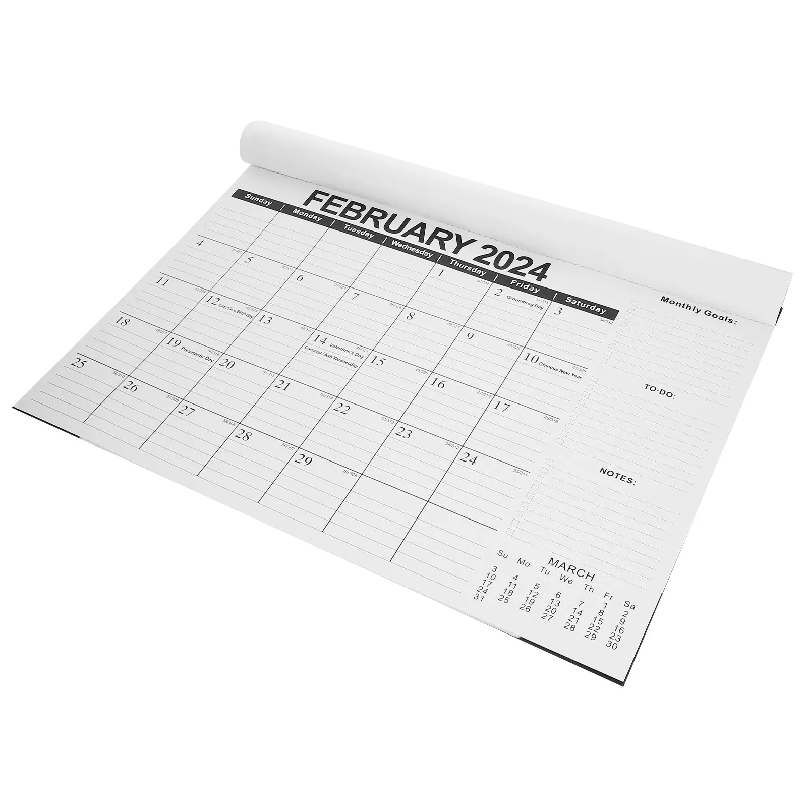2024 2025 Wall Calendar Monthly Hanging Planner for Home Office Notes Lightweight Simple Decor