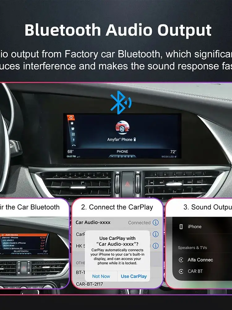 NIEUWE Draadloze CarPlay Android auto Voor Alfa Romeo Stelvio Giulia 2017-2020 Module Android Auto Navigatie - afbeelding 2