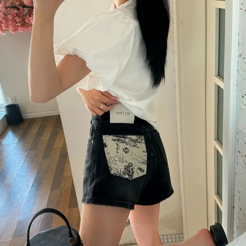 

With Waist Pocket New In Short Jean Pants Woman High Denim Shorts For Women Cheap XXL Offer Original Hot Korean Style To Wear