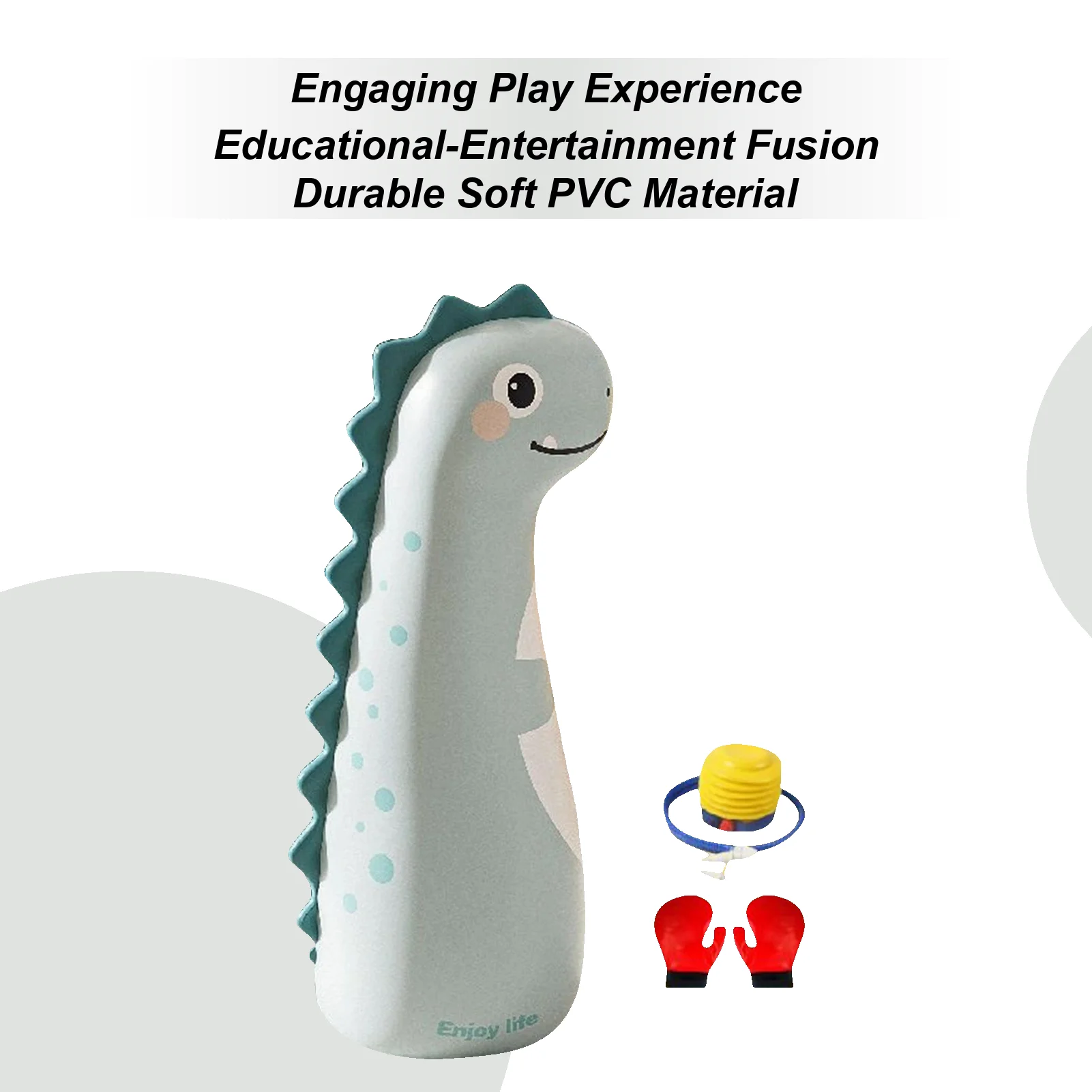 أطفال اللكم حقيبة نفخ 47 بوصة نفخ معدات الملاكمة مع قفازات ومضخة الأطفال اللكم ممارسة الرمل ل