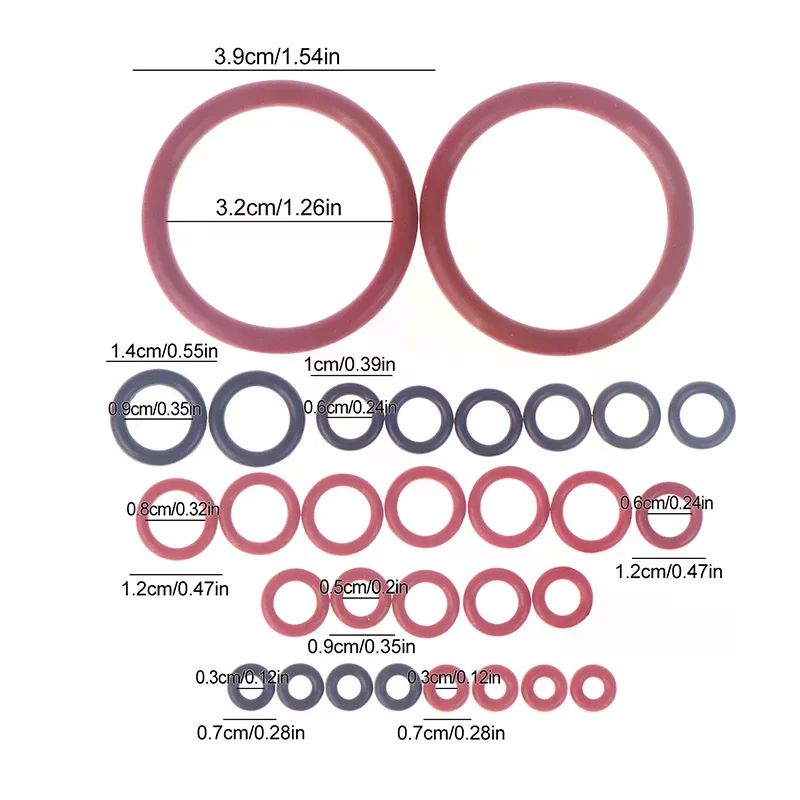 Zestaw 30 O-ringów uszczelniających, silikonowe uszczelki do ekspresu do kawy Saeco, uszczelki do grupy zaparzającej, uszczelki do złączki wylewki, akcesoria.