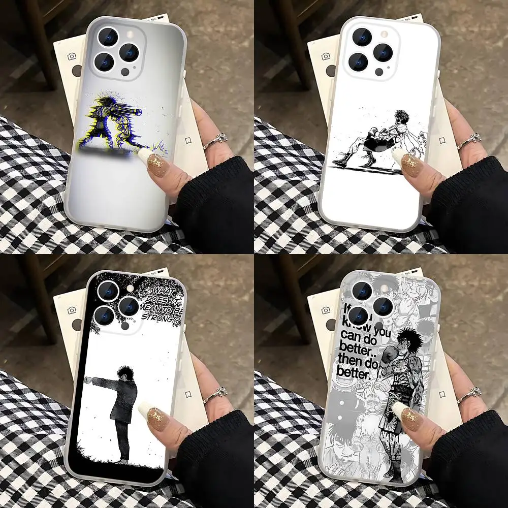

Boxing Hajime no Ippo Makunouchi Frosted Clear Magnetic Phone Case for iPhone 17,16,15,14,13,12,11 Pro,Max,Plus,Mini,Air,E