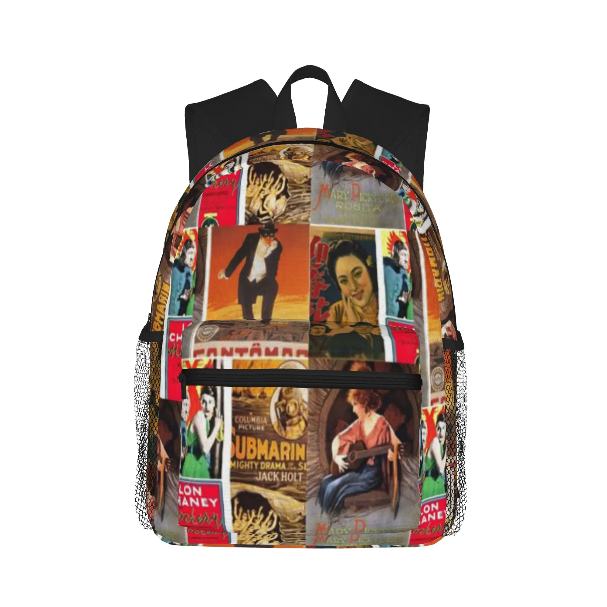 Vintage Movies Picture Montage  16  Casual Backpack for Students and Adults Female bags