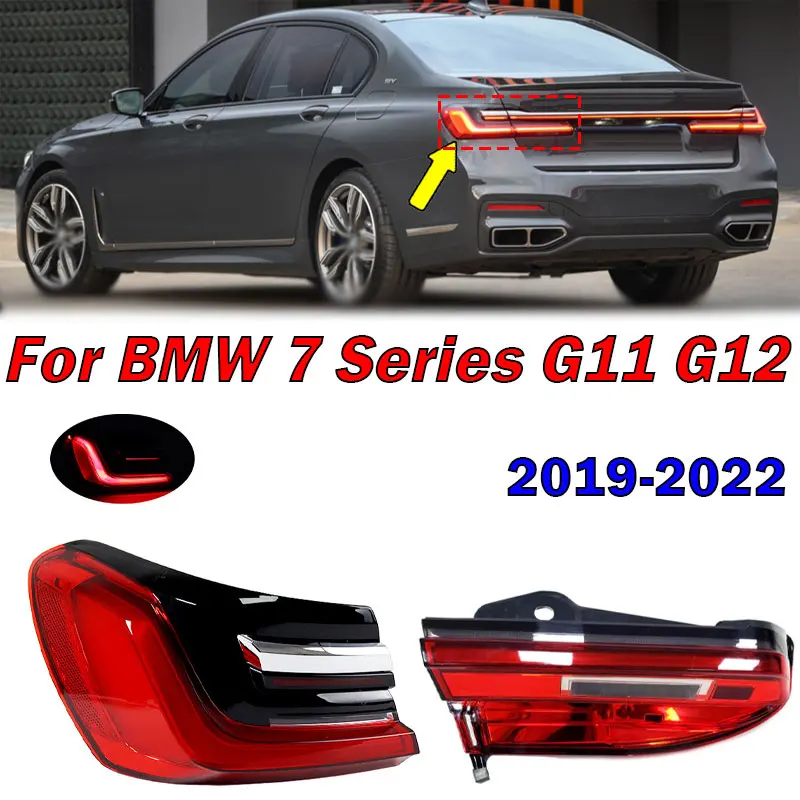 For BMW 7 Series G11 G12 2019-2022 Car Rear LED Tail Light Driving Light Warning Brake Light Signal Lamp 63219854641 63219854642