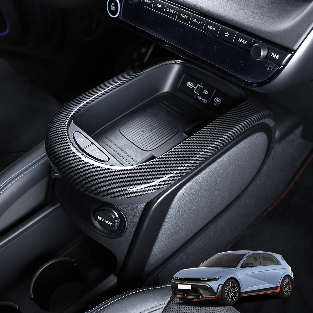 

Детали интерьера автомобиля, центральная консоль, панель переключения передач, рамка, накладка из углеродного волокна, ABS для Hyundai IONIQ 5 N 2025 LHD RHD