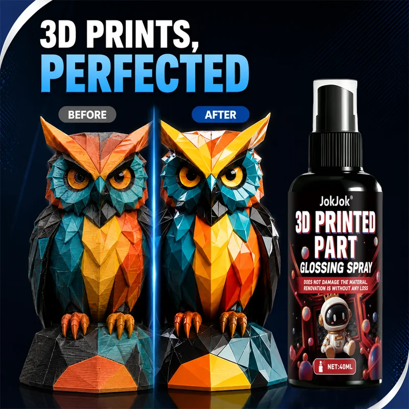 40ML 3D Print Polishing Compound Surface Finishing Paste for PLA PETG ABS Models Layer Line Refining with Sponge Applicator