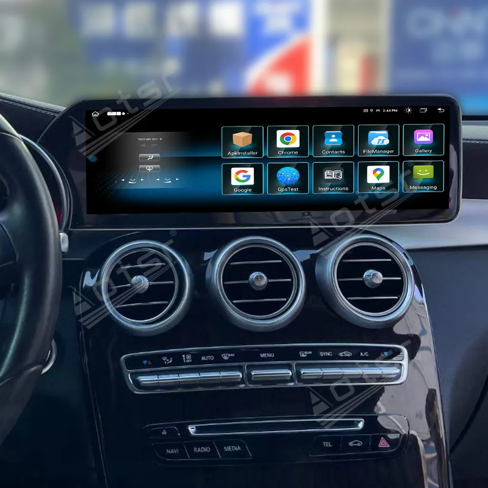 

Автомобильный радиоприемник с GPS-навигацией, 14,9 дюйма, Android 13 CarPlay для Mercedes Benz GLC C-Class W205 2015-2018, мультимедиа с сенсорным экраном AI P
