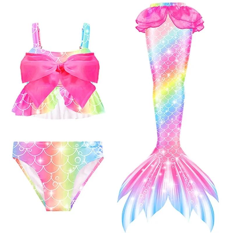 Mermaid Tail Children Mermaid Costume Princess Dress Fishtail Girls Bikini Princess Baby Spa Swimwear cosplay