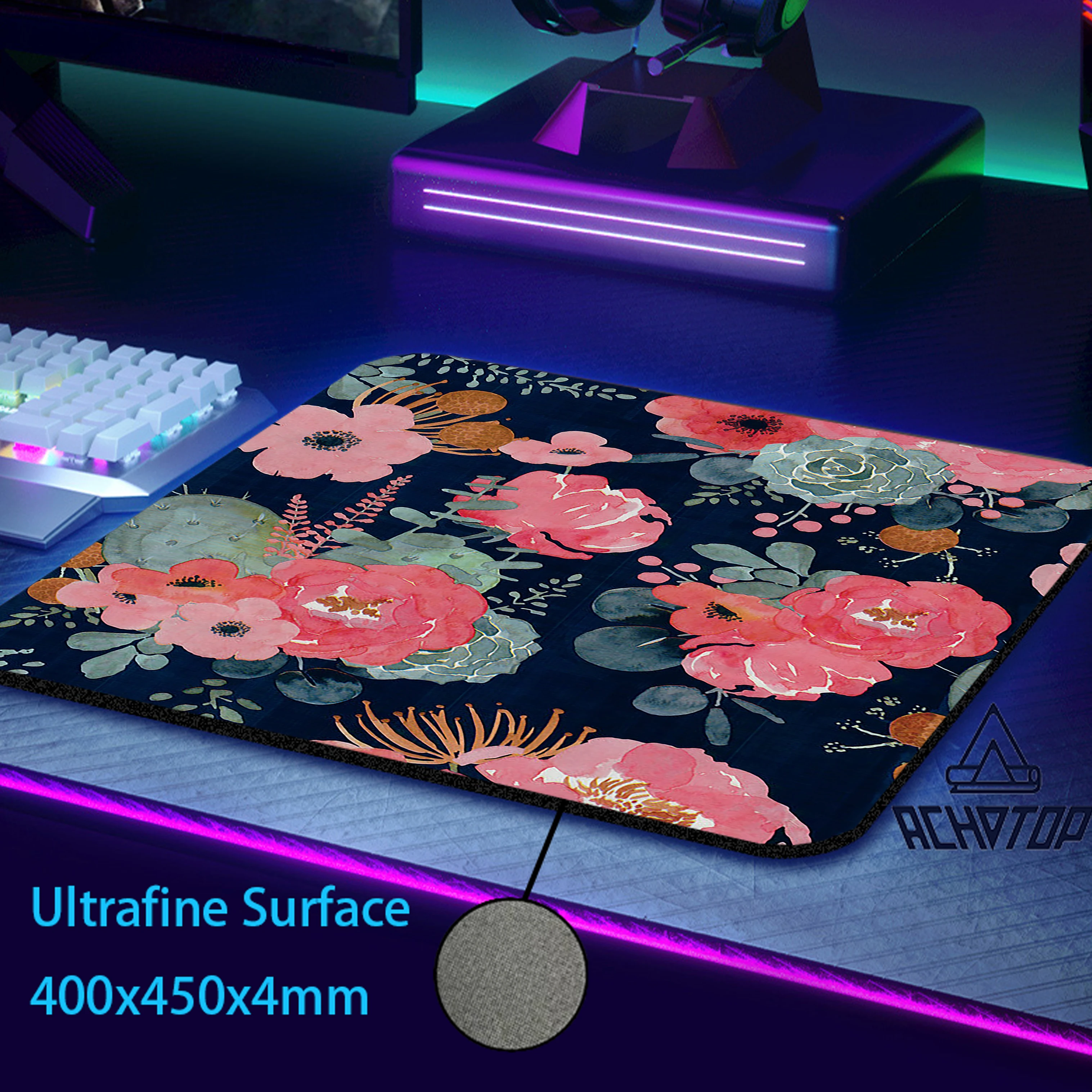 

Flower Pattern Control Mousepad Ultrafine Surface Gaming Speed Keyboard Pads Desk Mat Office Mouse Pad Tapis De Souris 40x45CM