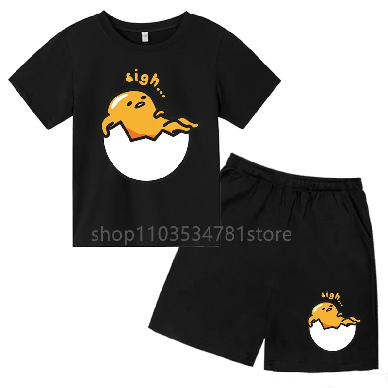 Summer Fashion T-shirt Cute Stitch Children's Two-piece T-shirt set Round Neck Casual Short Sleeve boy Short sleeve shorts