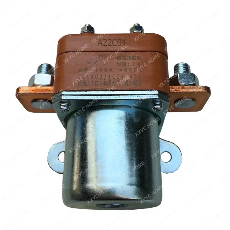 

Original Tianyi DC contactor JCC100/200/40012V24V excavator engineering vehicle passenger car power switch