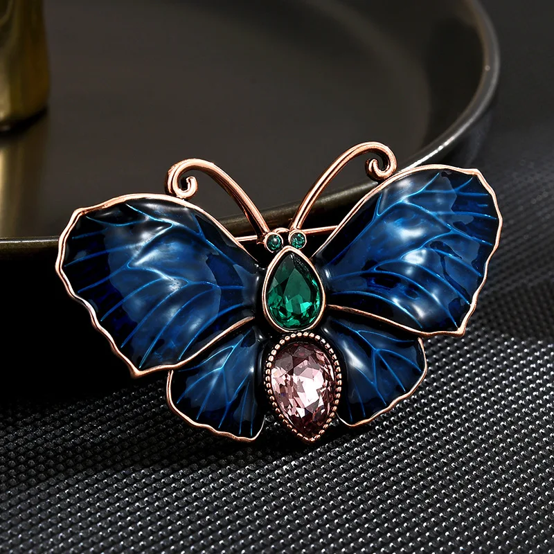 

European elegance and exquisite temperament luxury heavy industry butterfly brooch accessories