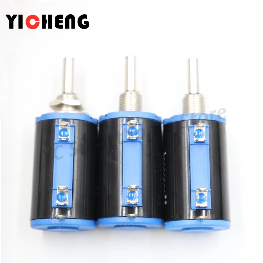 2 قطعة WXD3-13-2W الدقة متعددة بدوره الجهد سلك الجرح انزلاق مقاومة متغيرة ، تدوير ، يشعر جيدة ، مقبض تبديل