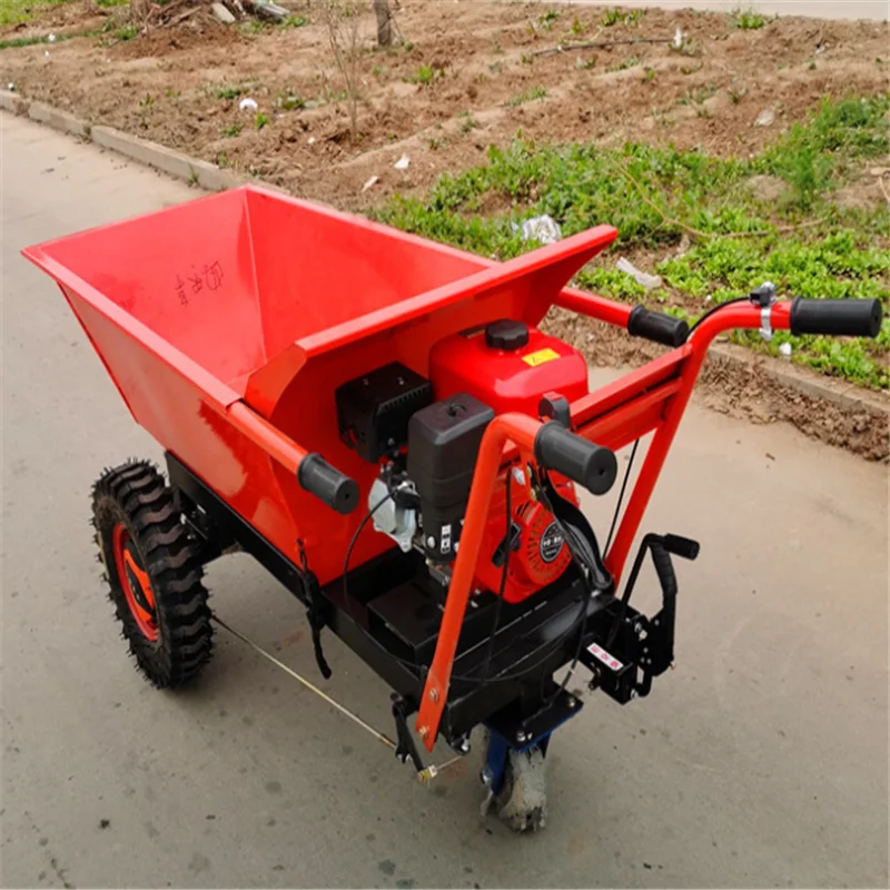 

New Mini Transporter Tracked Carriage Truck Crawler Dumper Electric Start Rubber Track Mini Cart Tipper