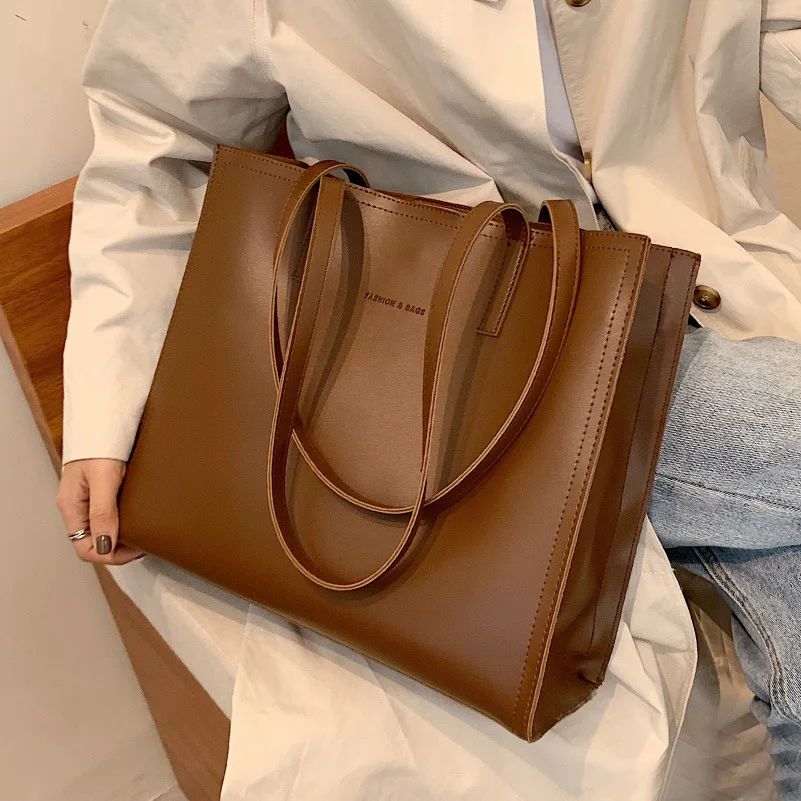 CGCBAG 2023 Fashion Women\'s Tote Bag Large Capacity Female Luxury Handbags High Quality PU Leather Simple Designer Shoulder Bag