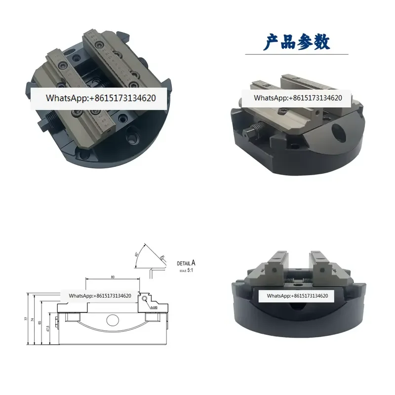 High Precision Zero Point Quick Change Self Centering Vise for 3 4 5 Axis CNC Multi Station Fixture