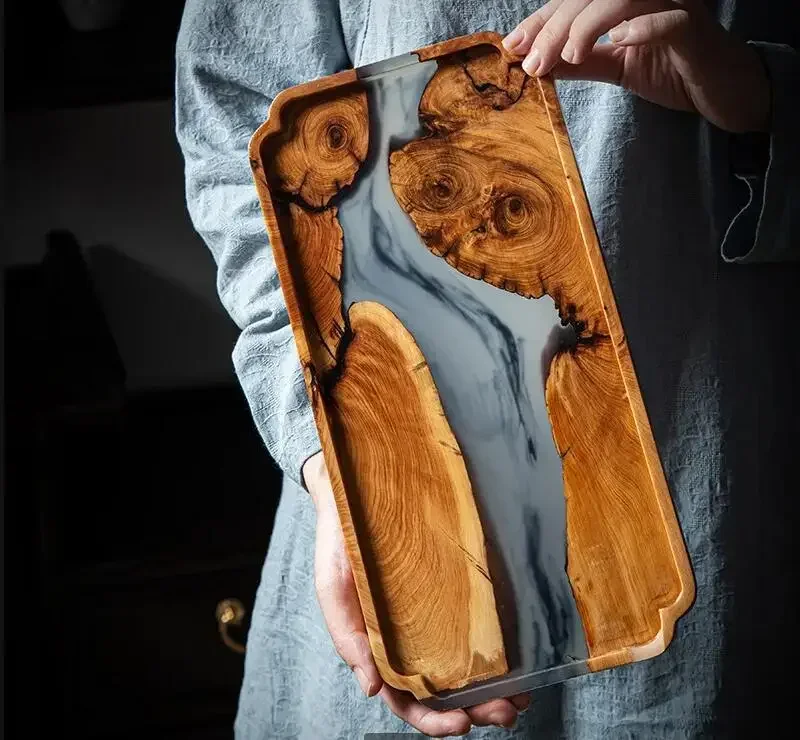 

Resin Wooden Pallets Storage Trays Tea Tray Dinner Plate Serving Tray Snack Plate Refreshment Plates Dim Sum Dish Fruit Bowl