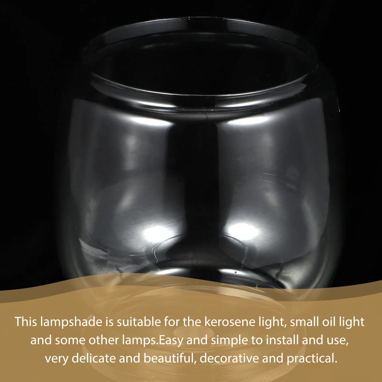 

Vintage Lamp Glass Lampshade Transparent Cover Soft Light Protective Lamp Accessory Household Decoration