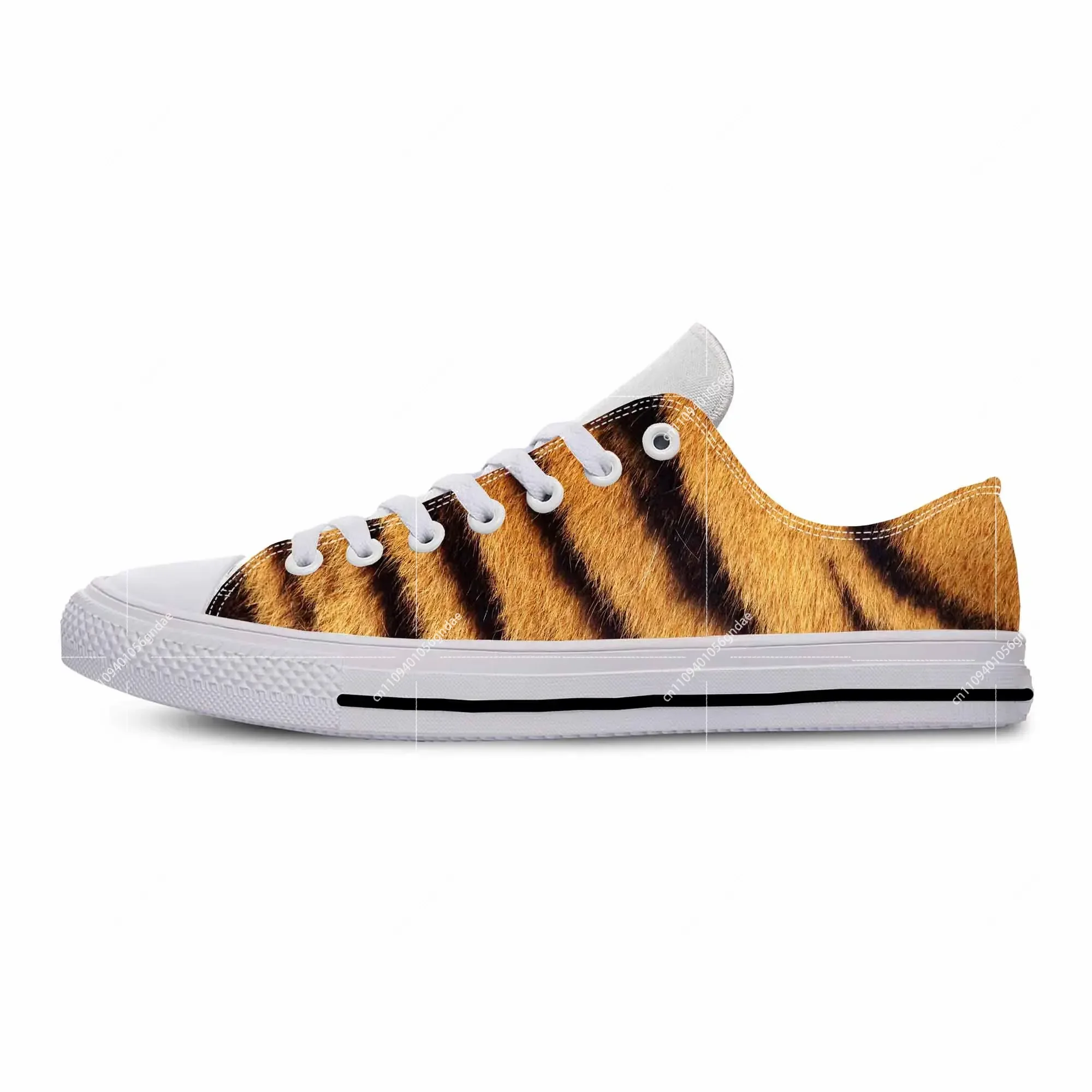 Animal Tiger Stripe Low Top Sneakers, Comfortable Breathable 3D Print Casual Shoes for Men Women view 4