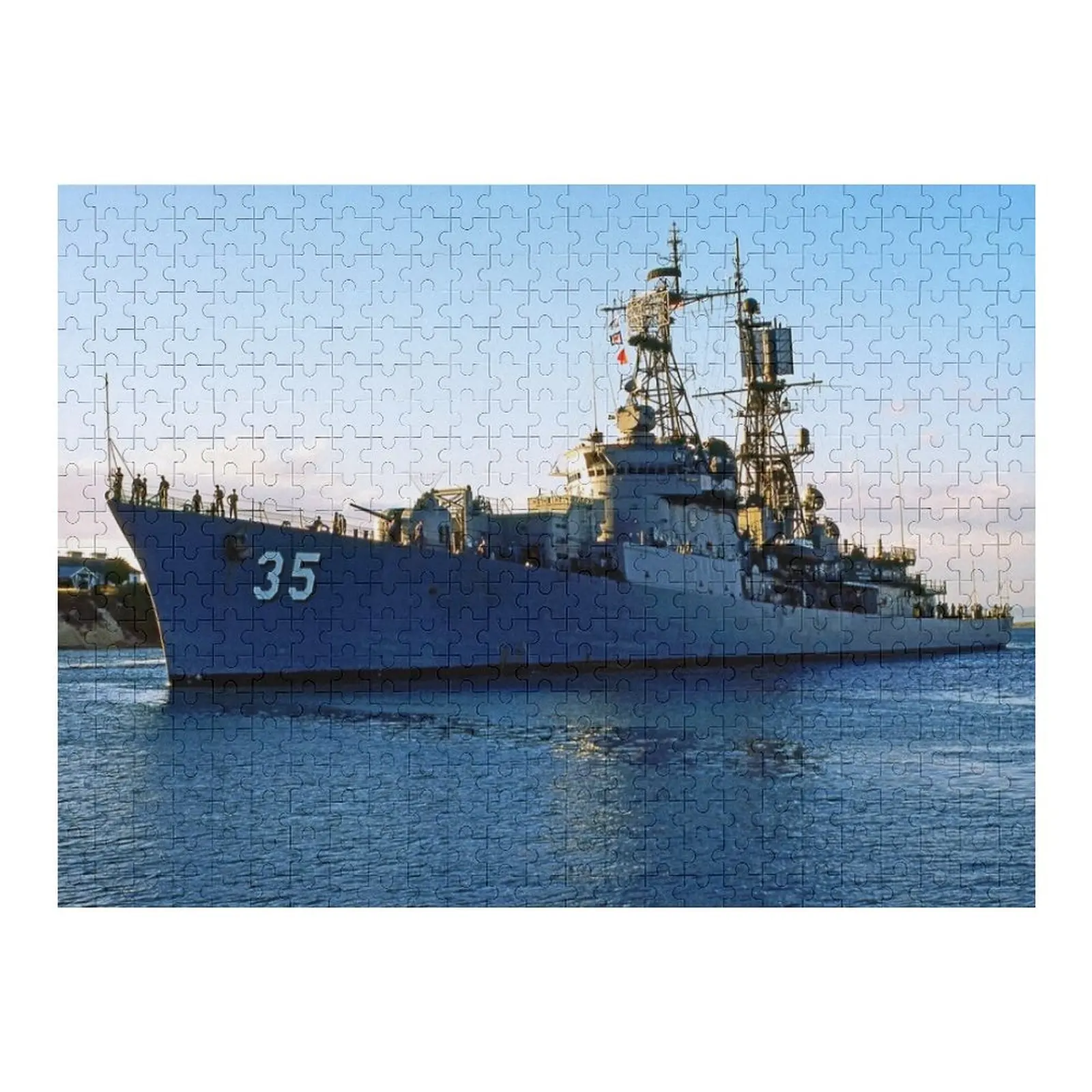 

USS MITSCHER (DDG-35) SHIP'S STORE Jigsaw Puzzle Custom Name Wood Personalized For Kids Puzzle