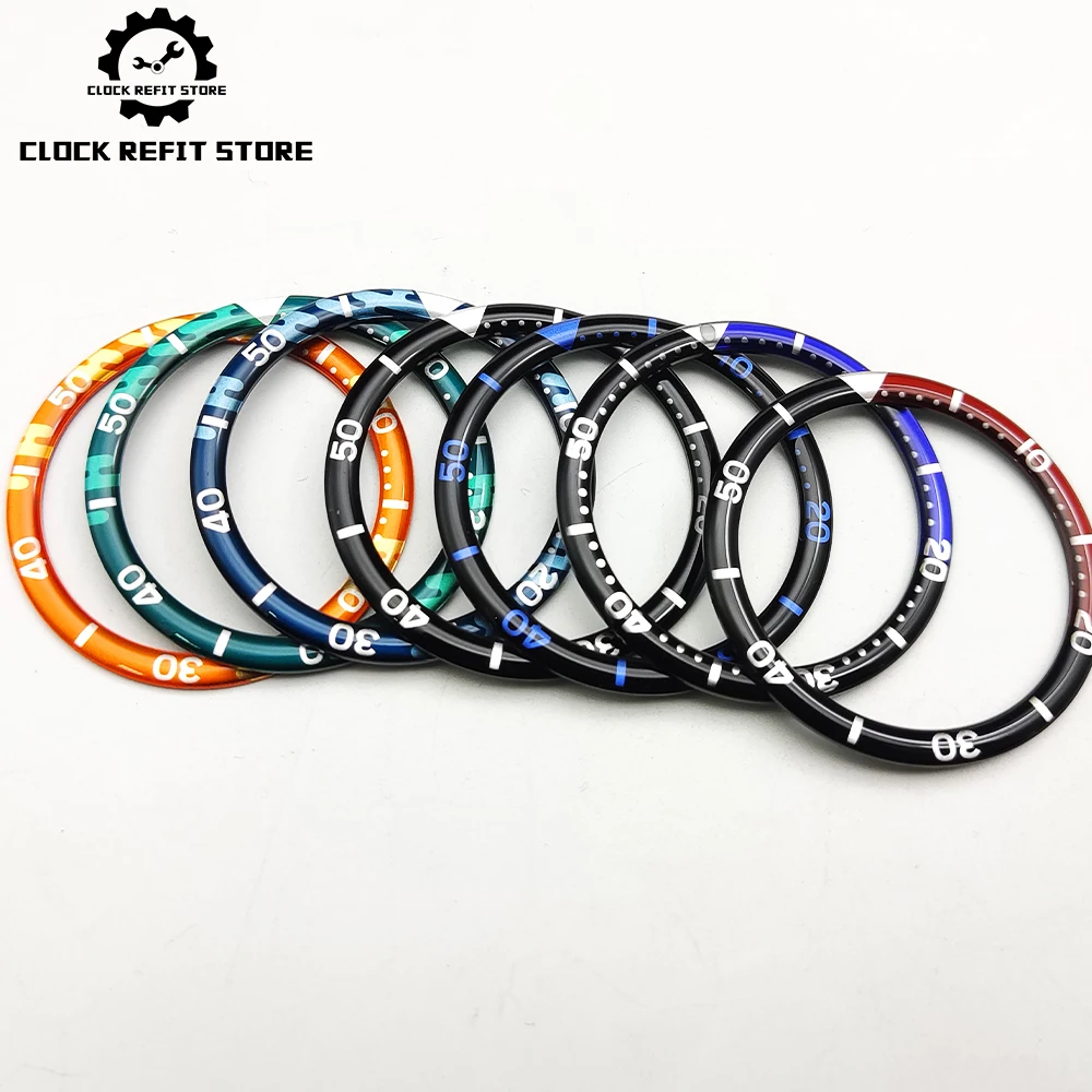 Boîtier de lunette en alliage d'aluminium époxy de 38mm, dernière Modification d'horloge, accessoires de montre de haute qualité, ensemble de bagues, perles lumineuses à la mode