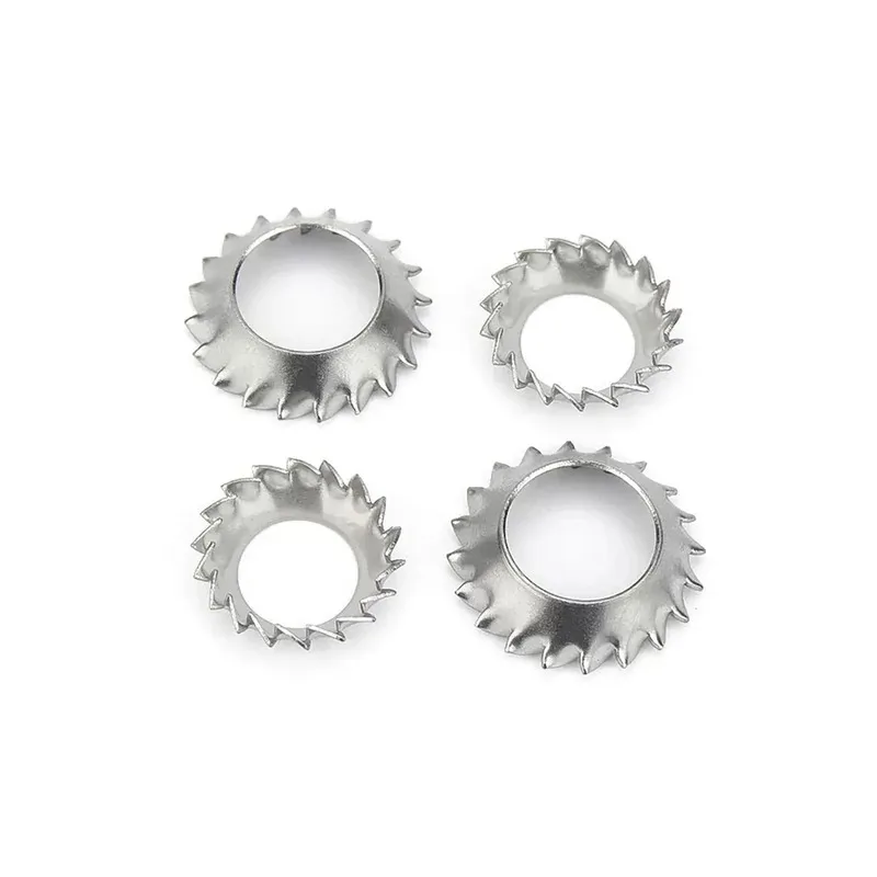

304 Stainl304 Stainless Conical Serrated Washer Prevents Rotation with High Bite Force for High Speed ComponentsM3 M4 M6 M8 M10