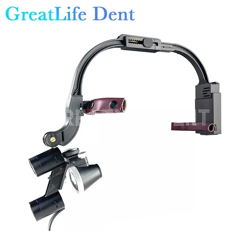 GreatLife Dent Dental Loupes 2.5/3.5X Dental Magnification Binocular Magnifier For Dentistry Medical Operation HeadLamp Light