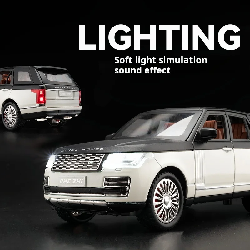 LICENIDO 1:24 Land Rover Range SV2022 aleación Diecast juguetes coche modelo de precisión sonido luz tirar hacia atrás chico colección de regalos de cumpleaños