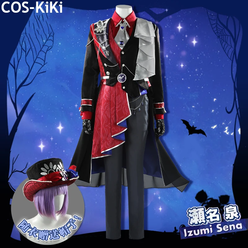 COS-KiKi Ensemble Stars 2 Sena Izumi Mad Party Knights Game Suit Gorgeous Handsome Cosplay Costume Halloween Carnival Outfit