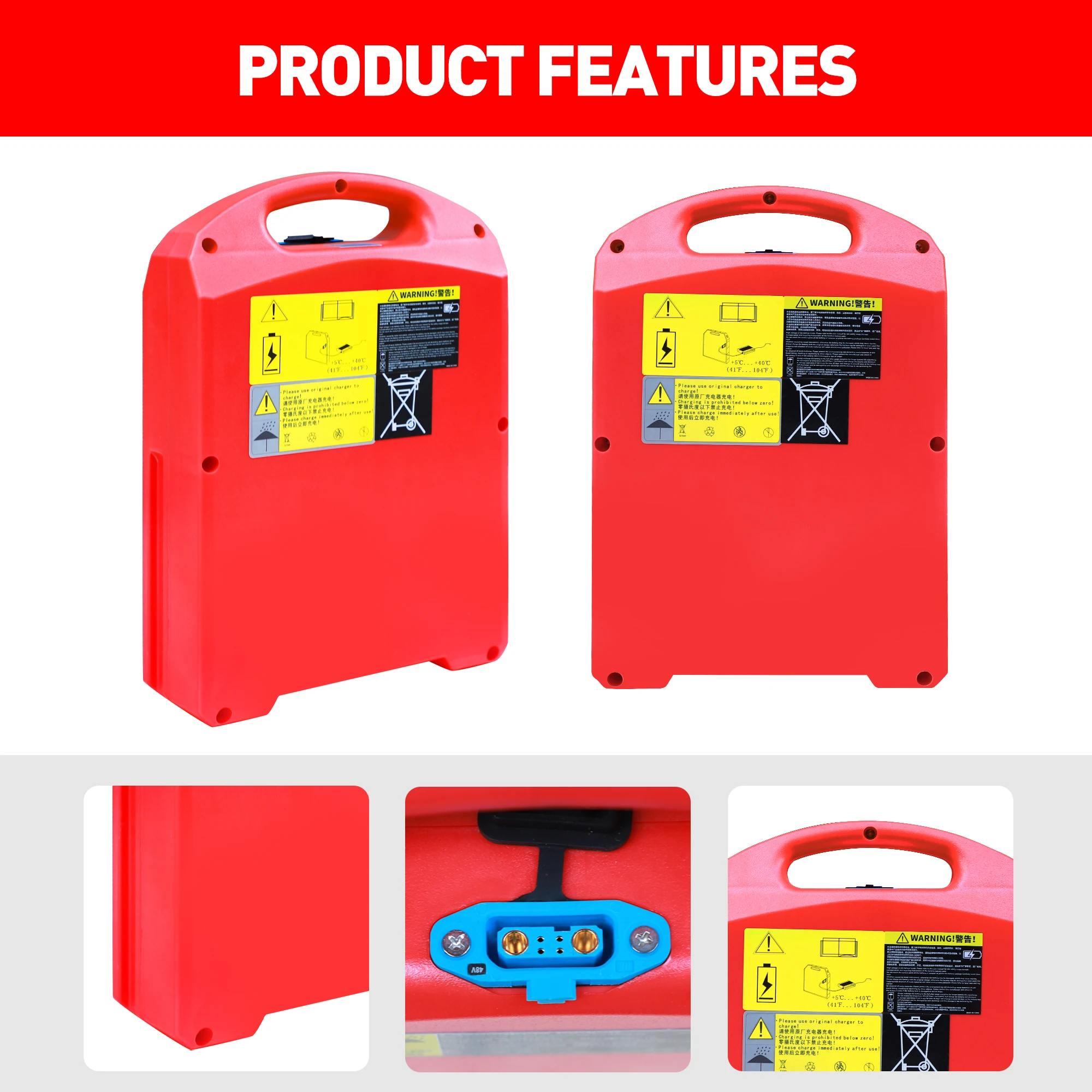 LiFePO4-Lithiumbatterie 48 V 20 Ah für HELI CBD18J-LI3 CBD20J-LI3 Elektro-Gabelstapler-Palettenbuchse