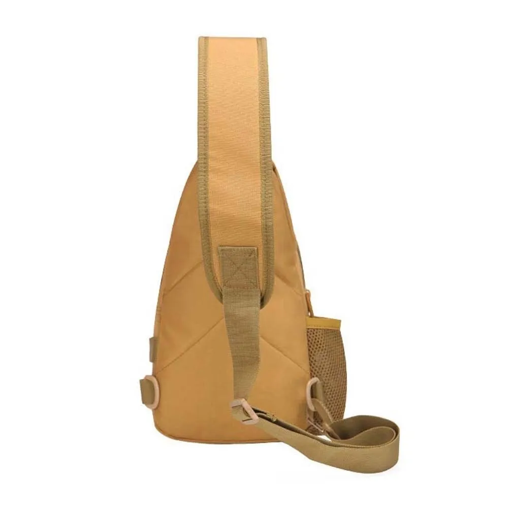 

Anti-splash Water Men Sling Bag Webbing Anti Tear 800D Oxford Cloth Fishing Chest Pack Side Mesh Pocket Patch Receiver