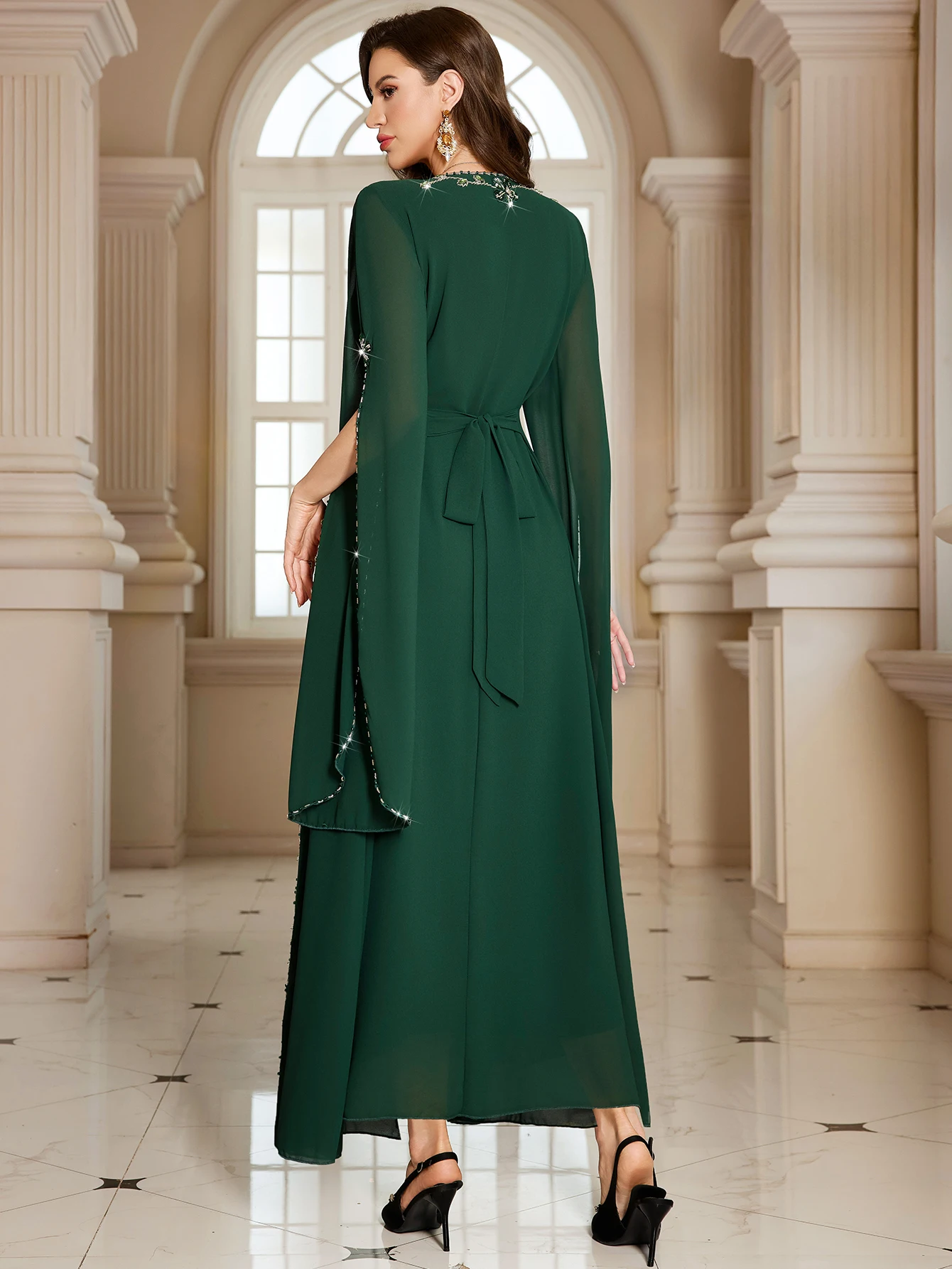 

Марокко Дубай Турция арабское мусульманское платье макси шифоновая исламская одежда вечерние платья абайи для женщин халат платье с бриллиантами