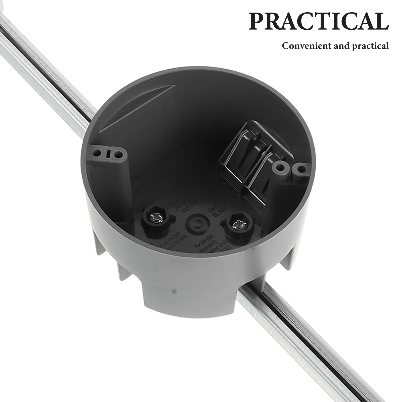 Ceiling Fan Electrical Box Adjustable Hanger Bar 14 to 24 4 Round Ceiling Electrical Box 20Cu in Light Fixtures Fans Heavy Load 4