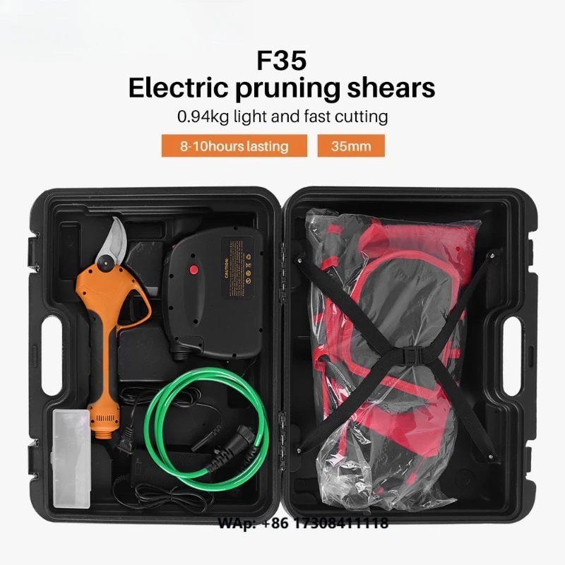 35mm Cutting Electric Pruning Shears Cordless GardenCordless Pruning Shears Trimmer Hedge Garden Tools