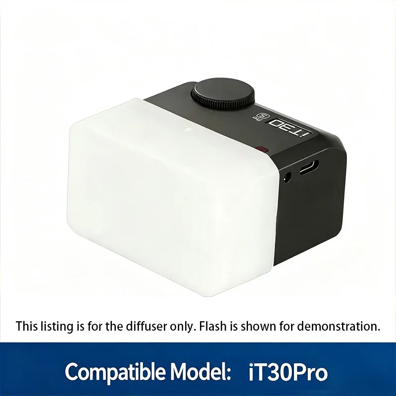 Flash Diffuser Soft Box Cover For Godox iT30Pro Mini On‑Camera Speedlite, Portable Light Modifier Soft Cover Flash Accessories