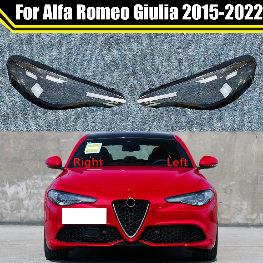 Auto Light Lamp For Alfa Romeo Giulia 2015-2022 Car Headlight Cover Lens Glass Shell Front Headlamp Transparent Lampshade