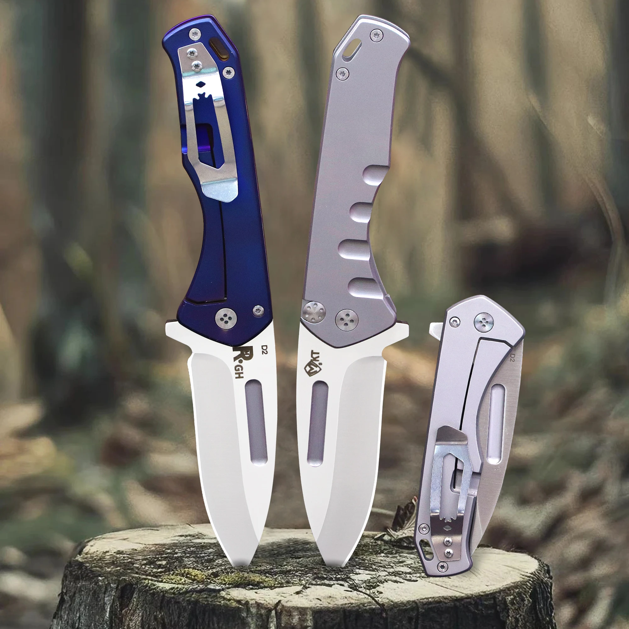 Limited edition American d2 steel sharp folding EDC tool knife, outdoor hunting folding knife, jungle survival folding knife