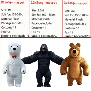 عملاق الباندا نفخ زي شارع مضحك الدب القطبي التميمة زي حزب آر بي جي أفخم نفخ زي التميمة أعلى 10 مبيعات للدب العملاق الخيالي - رقم 1