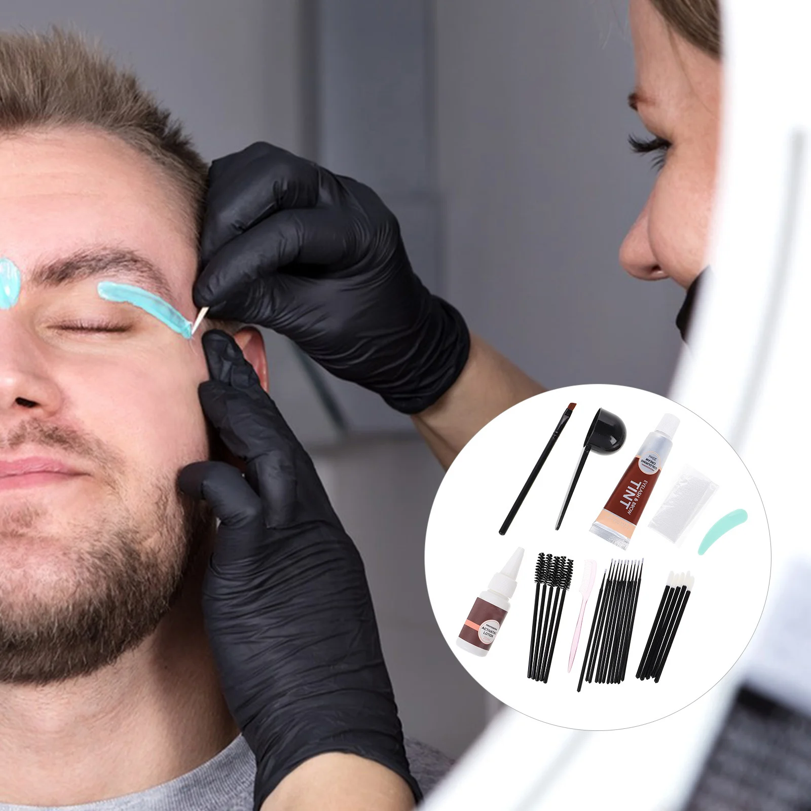 

1Set Eyebrow Soap Kit Dark Brown Long-Lasting Waterproof Gels Eyebrow Gel Brush Natural Brow Shaping Makeup Tool