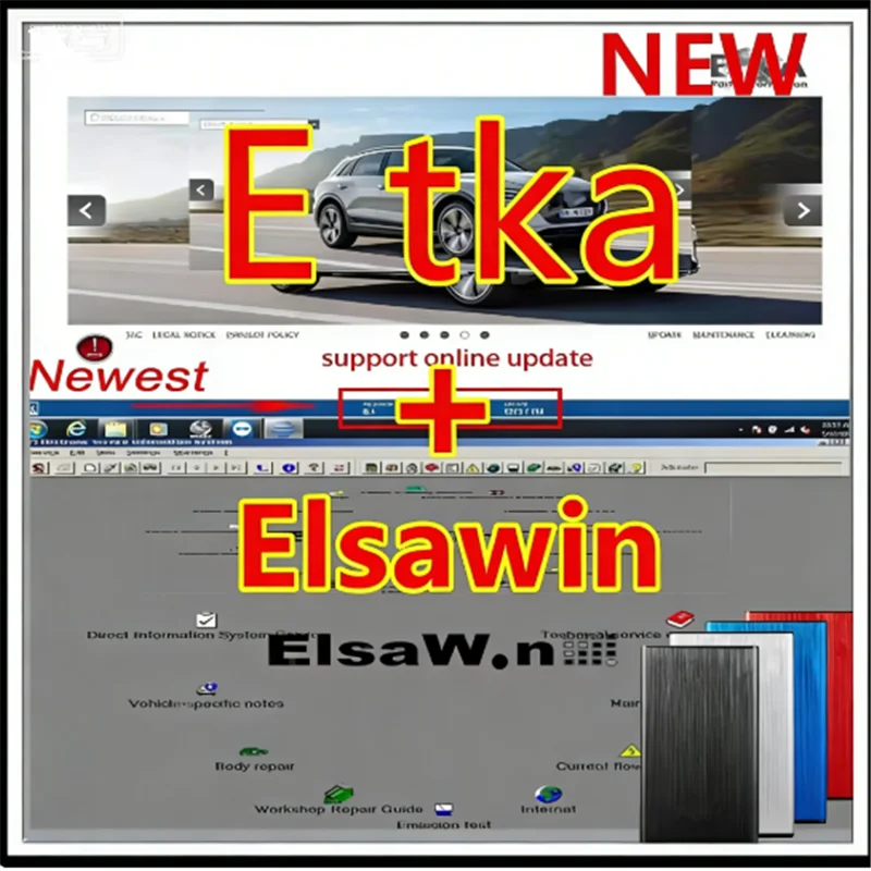 

Newest Etka 8.3 ELSAWIN 6.0 latest maintenance software group vehicle electronic parts catalog suitable for V/W AU/DI SE/AT SKO/