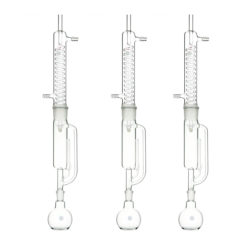 Snake-shaped fat extractor Soxhlet extractor glass complete set 60/150/250/500/1000ml laboratory extraction device extractor