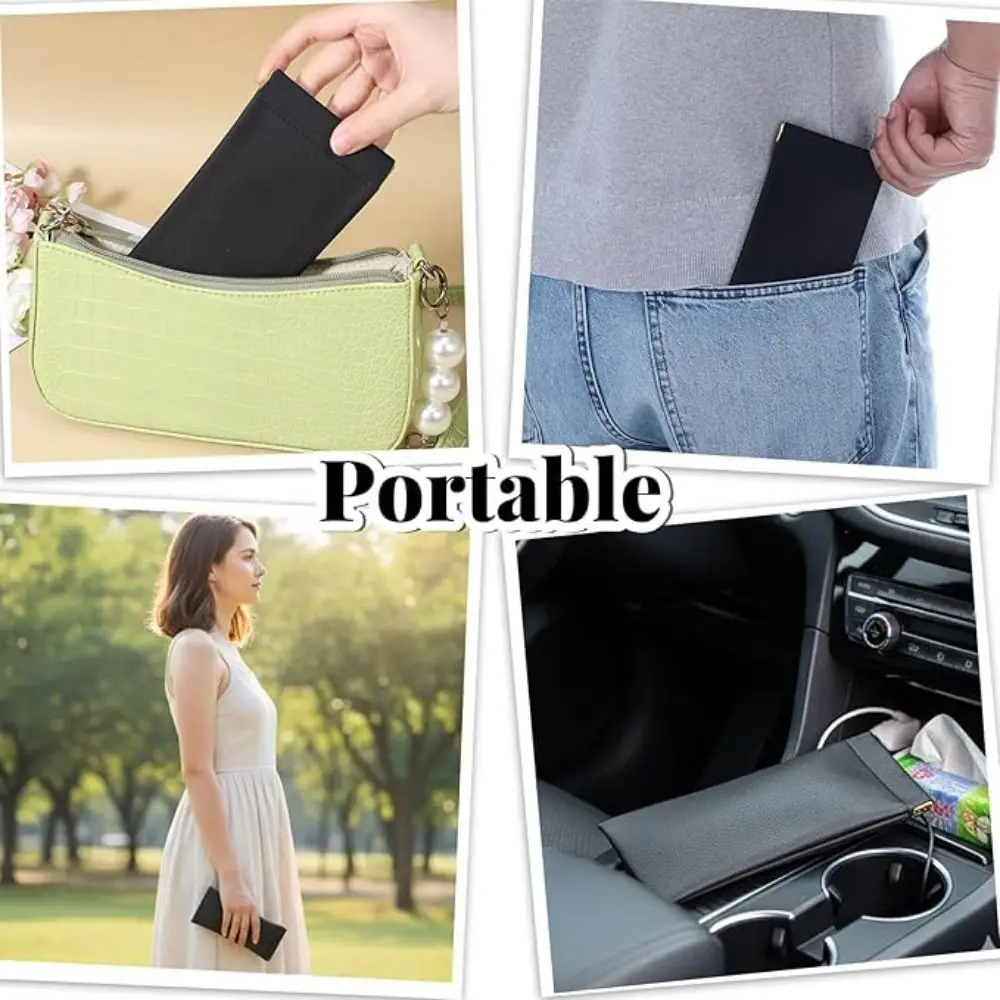 New Cortex Texture Glasses Storage Bag Shrapnel Mouth 18×9cm Glasses Bag Automatic Closed Storage Bags